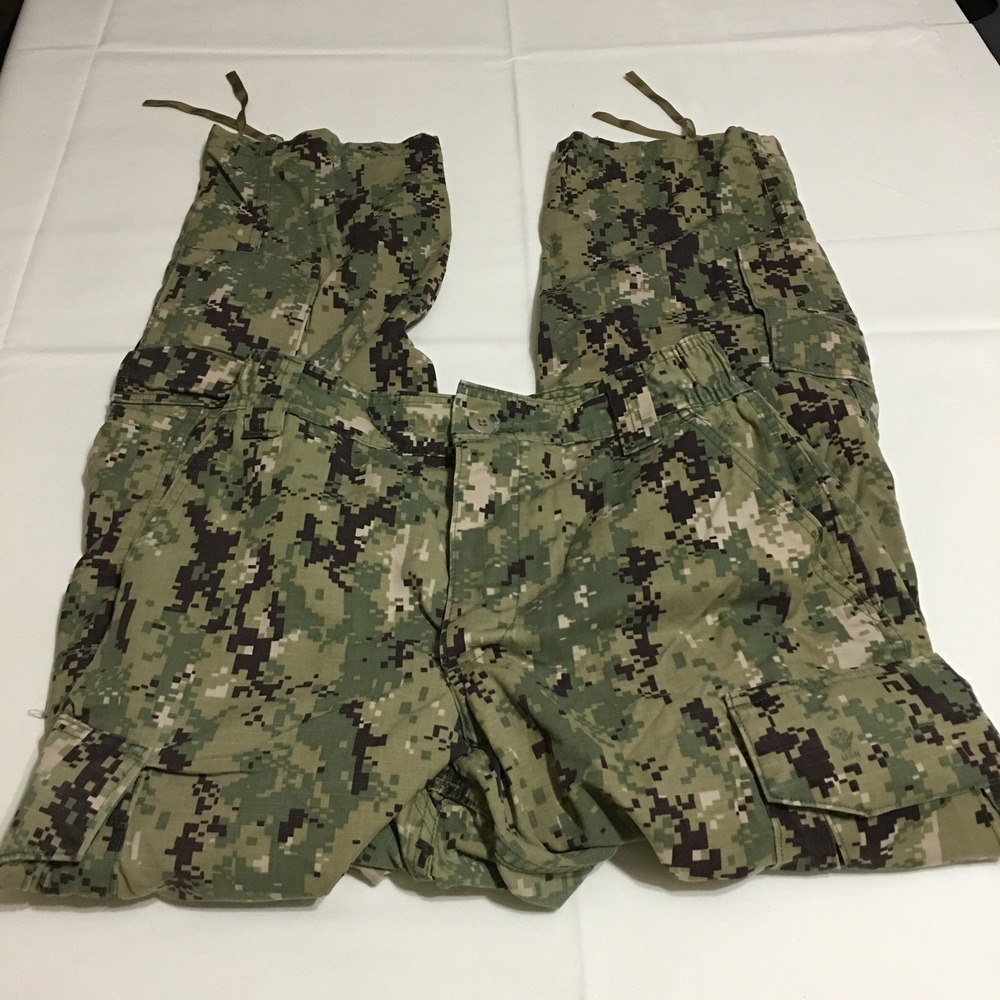 Trouser Navy Working Uniform Type III Small Short Green Camo USN